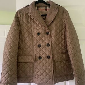 Burberry quilted double breasted jacket